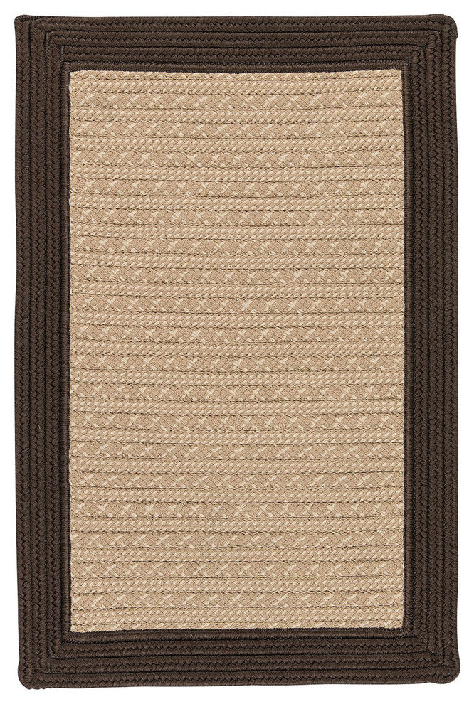 Colonial Mills Bayswater BY03 Brown Bordered Area Rug, Rectangular 2'x3'