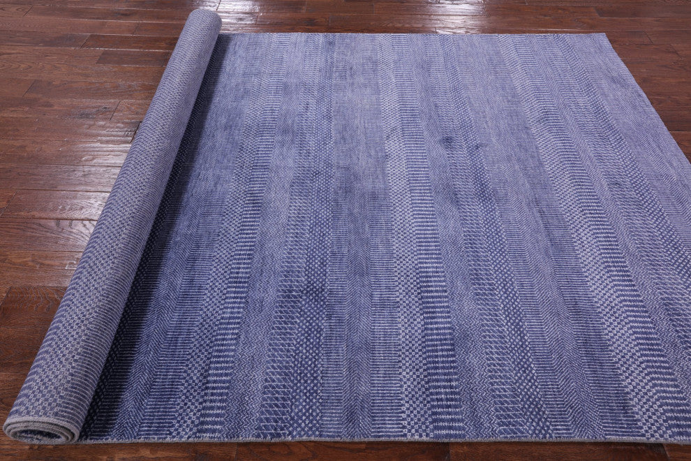 Wool and Silk Handmade Savannah Grass Rug 6' 1" X 9' 3" Q11933