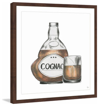 "Cognac Mood" Framed Painting Print, 24"x24"