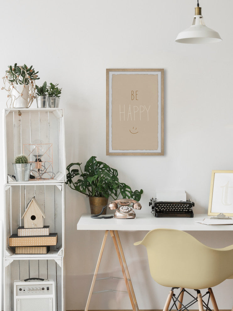 "Be Happy VII" Framed Painting Print, 20x30