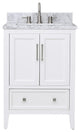 Avanity Everette 24" Vanity Combo in White and Carrara White Marble Top