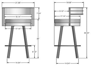 Amisco Browser Swivel Counter and Bar Stool, Light Grey Polyester / Metallic Grey Metal, Counter Height