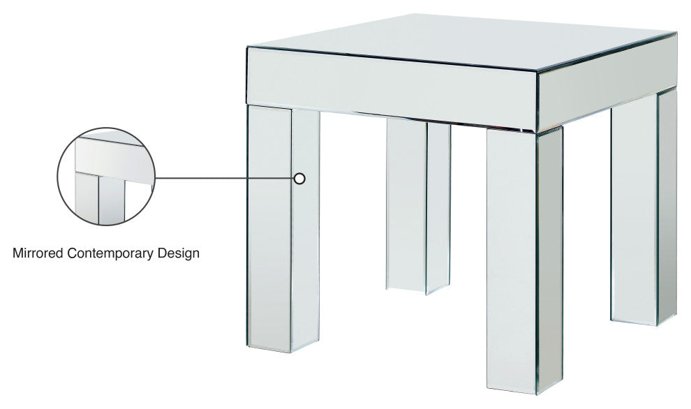 Lainy Mirrored End Table