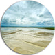 Low Tide In Mont Saint Normandy, Landscape Disc Metal Wall Art, 11"