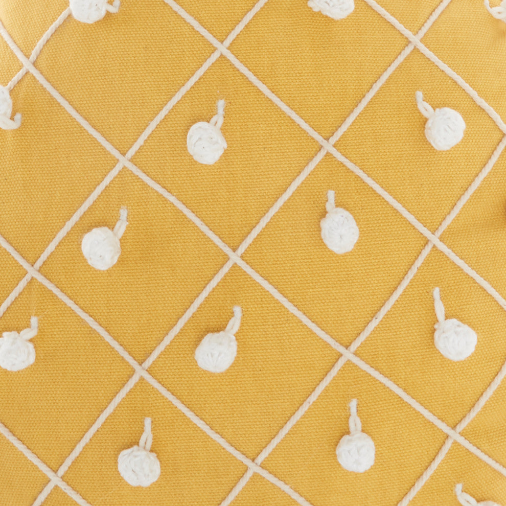 Nourison Home 20"x12" Mina Victory Plush Lines Pineapple Yellow Throw Pillows
