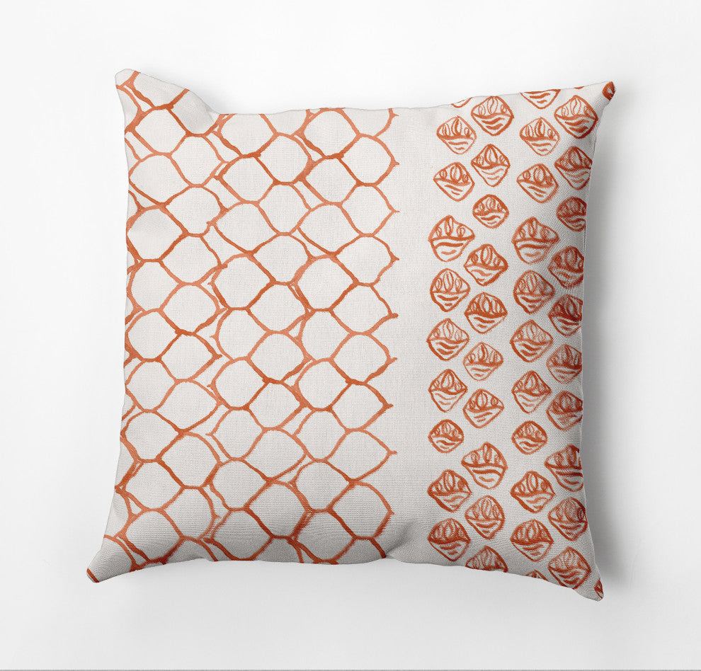 Honeycomb Split Rug Pillow, 18"x18"