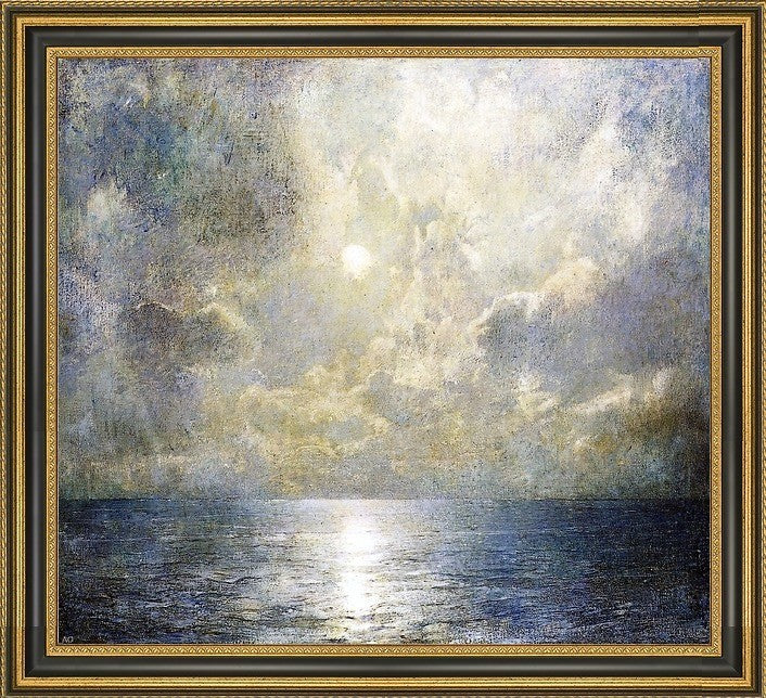 Emil Carlsen Moonlilt Seascape Framed Premium Canvas Print, 20"x25"