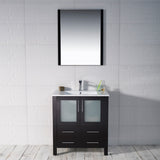 Sydney 30" Vanity Set With Mirror, Espresso