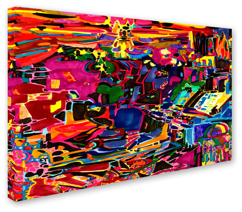 Josh Byer 'Fire In The Arcade' Canvas Art, 18x24