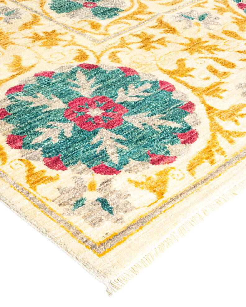 Paul One-of-a-Kind Hand-Knotted Area Rug Ivory, 9'1"x12'7"