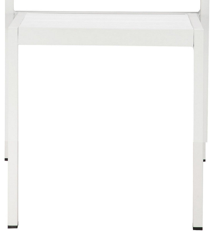 Benzara BM287841 4 Piece Armchairs and 2 Side Chairs Set, White Aluminum Frame