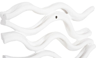 Vine Wall Tile, Matte White, Set of 4