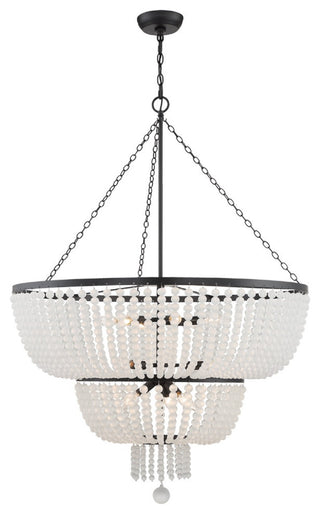 Rylee 12 Light Matte Black Chandelier