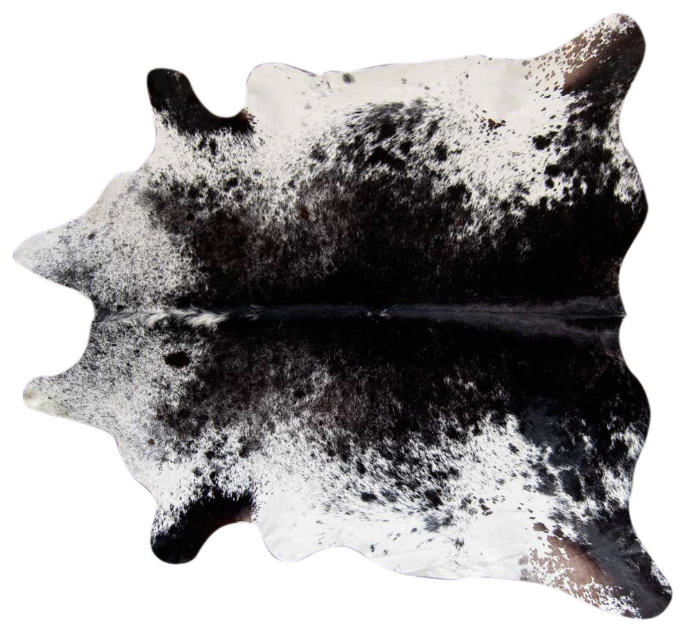 Pergamino Black Salt And Pepper Cowhide Rug, Extra Extra Large