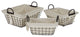 Set Of 3 Wire Basket With Linen Liner