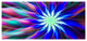 Dance of Bright Spiral Blue Flower, Large Floral Canvas Art Print, 60"x28"