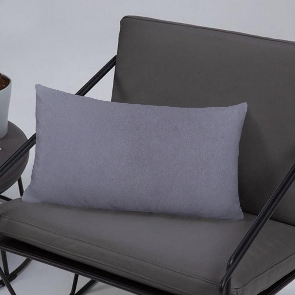 A1HC Throw Pillow Insert, Down Alternative Fill, Single, Slat Grey, 12"x20"