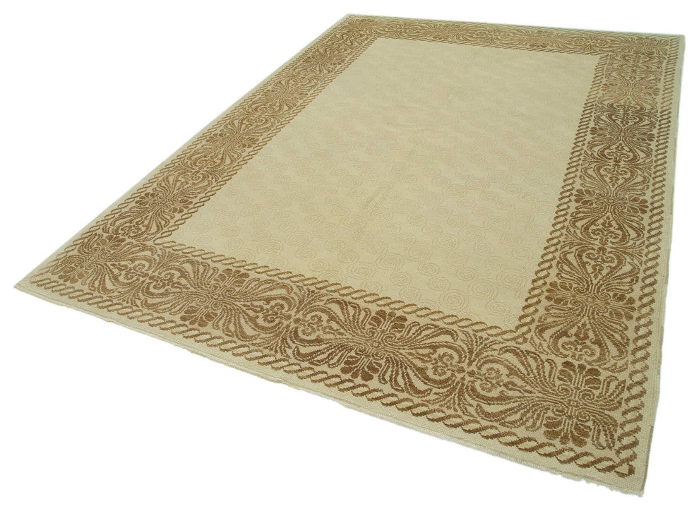 Rug N Carpet - Handmade Oriental 6' 11" x 9' 8" One-of-a-Kind Oushak Area Rug