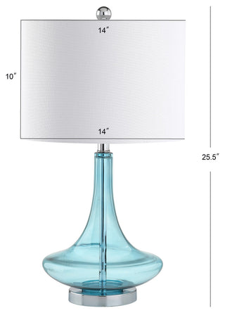 Cecile 25.5" Glass Teardrop Table Lamp, Set of 2