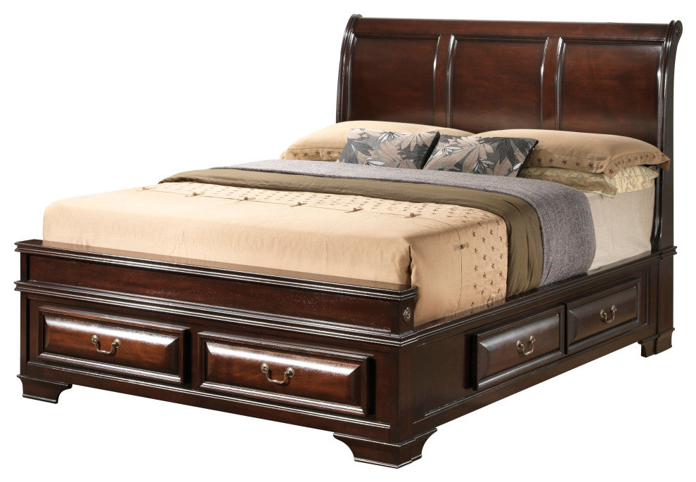 Sylvania Storage Bed, Cappuccino, Full