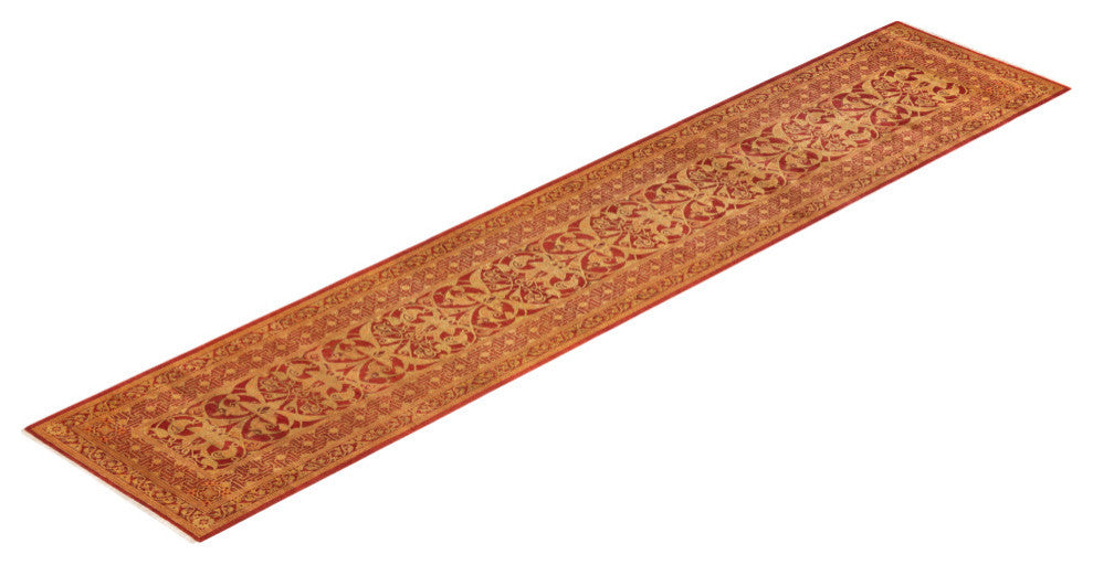 Mogul, One-of-a-Kind Hand-Knotted Area Rug Orange, 2'7"x12'10"