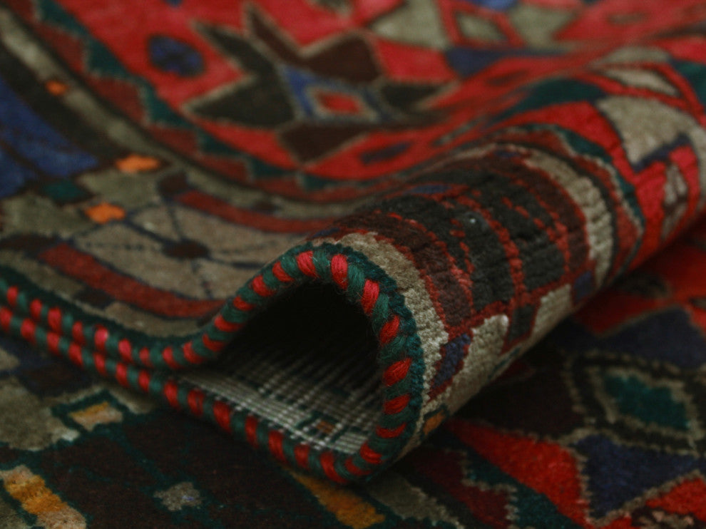 Fine Vintage Distressed Dulce Red Rug