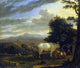 Karel Dujardin Landscape With Cattle, 20"x25" Wall Decal