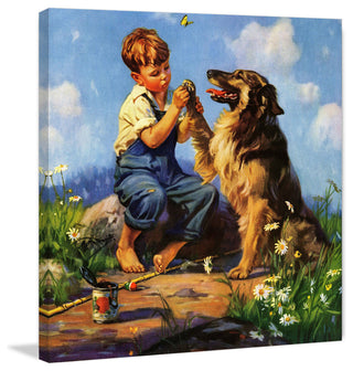 "Best Friends" Painting Print on Canvas by Curtis