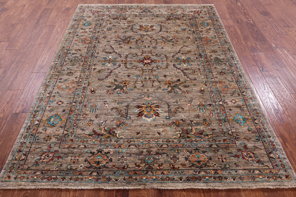 Persian Tabriz Handmade Wool Rug 5' 9" X 7' 8" - Q12367