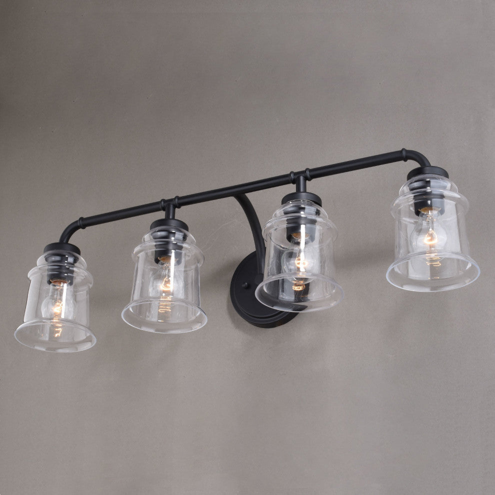 Toledo 4 Light Vanity Matte Black