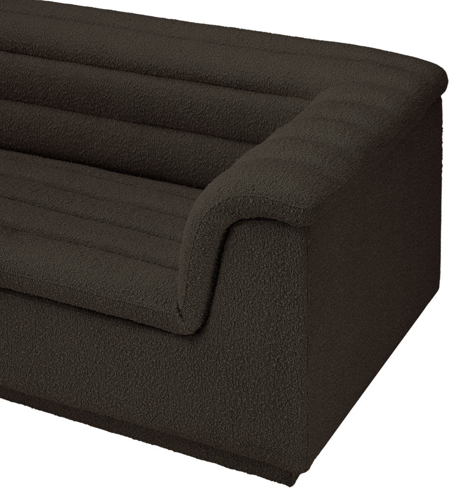 Cascade Upholstered Modular Sofa, Brown, Boucle Fabric, Corner Sectional