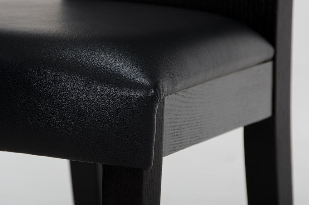 Modrest Escape Modern Black Oak Dining Chair, Set of 2
