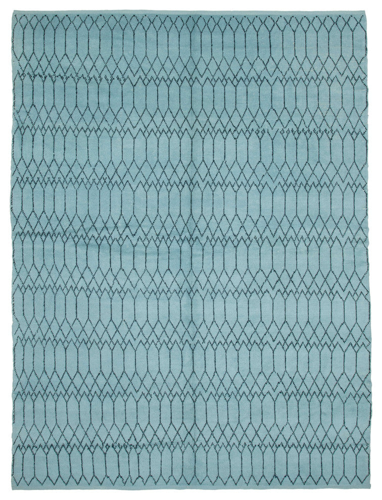 Rug N Carpet - Handmade Decorative 9' 0'' x 11' 11'' Moroccan Area Rug