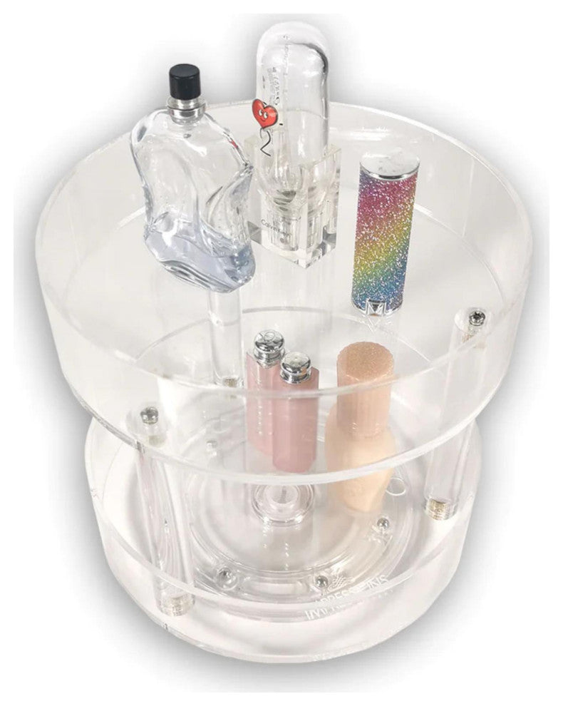 2-Tier Rotating Acrylic Makeup Organizer