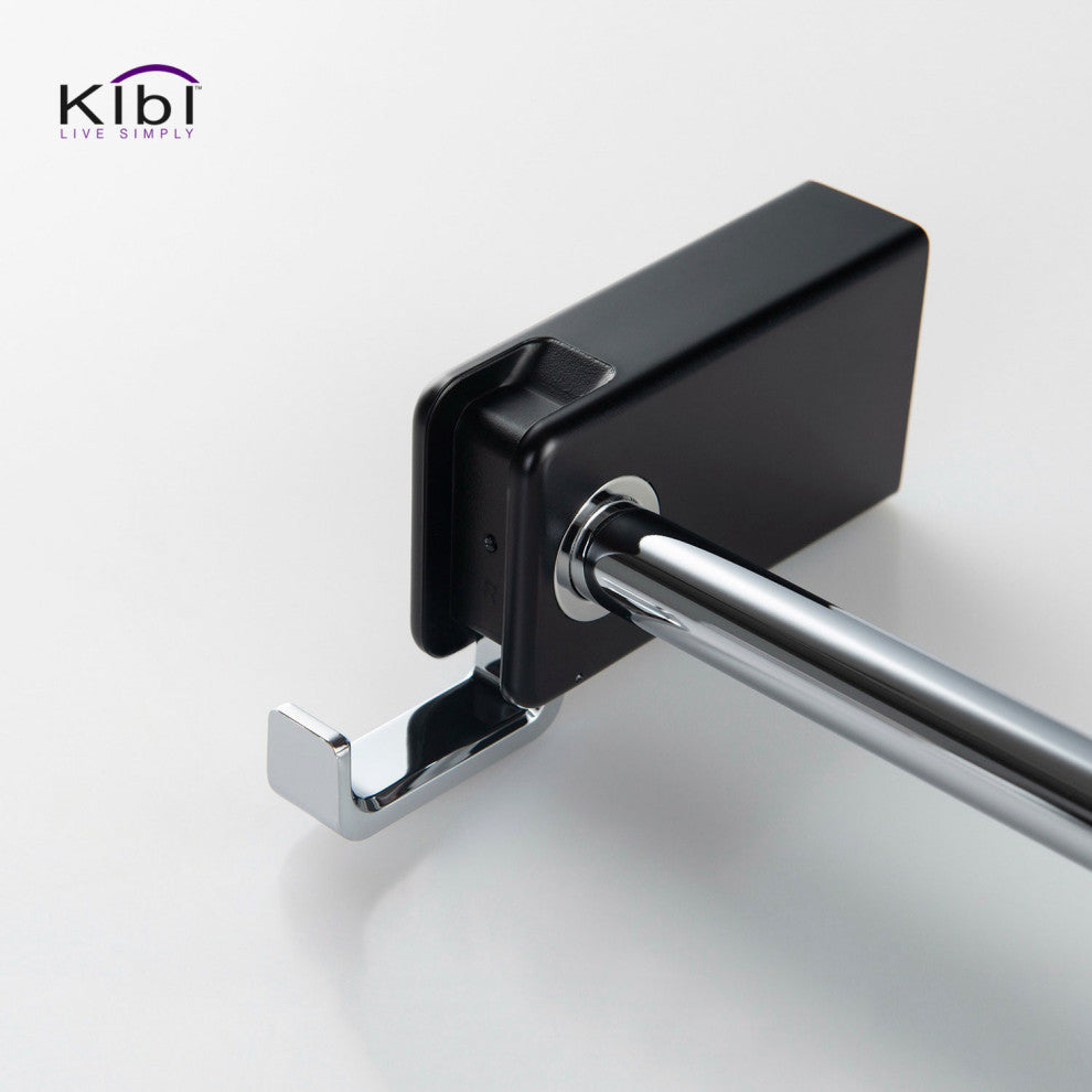 Artis Bathroom Hardware Accessory Tissue Holder With Hook, Chrome Black