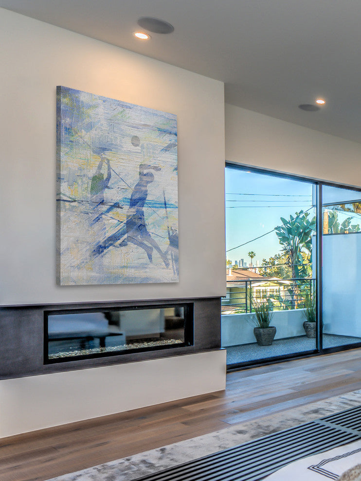 "Spike the Ball" Painting Print on Wrapped Canvas, 40"x60"