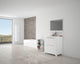Code 2 Drawers Bathroom Vanity and Mirror, White, 24"