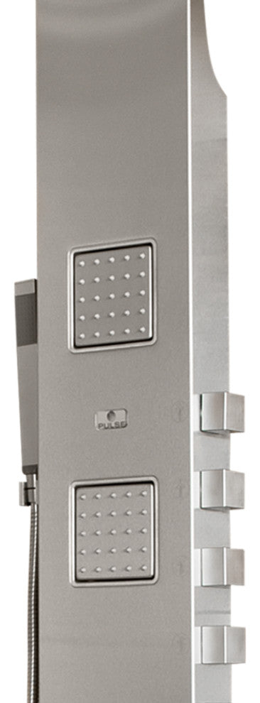 Pulse 1034 Waimea Shower Column - Matte Stainless Steel With Brushed Fixtures