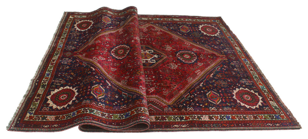 Fine Vintage Distressed Aiken Red Rug