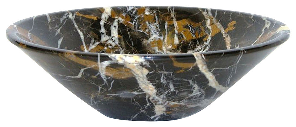 Nature Home Decor BW5MA Michelangelo Marble 9-inch Decorative Bowl