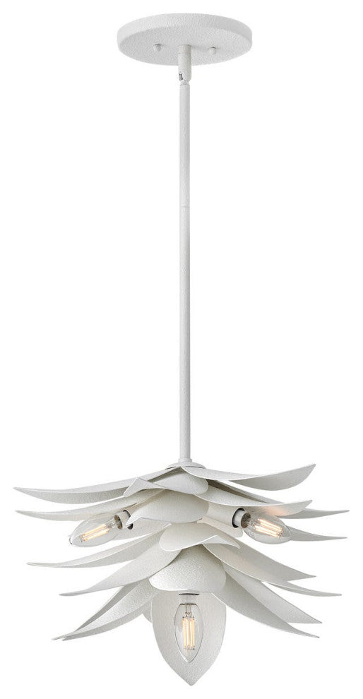 Fredrick Ramond Agave Large Convertible Pendant, Textured Plaster