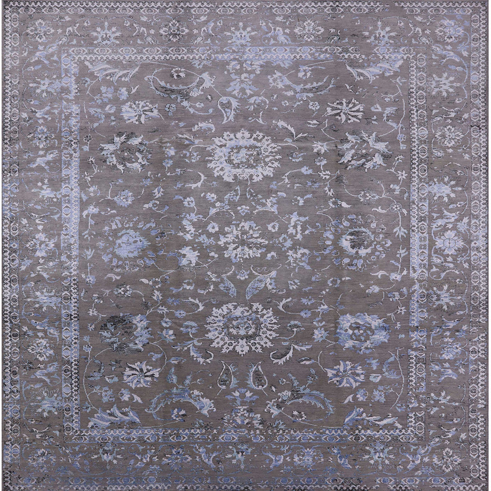 Ahgly Company Indoor Square Mid-Century Modern Area Rugs, 7' Square