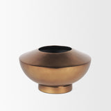 Quiana Medium Textured Gold Metal Vase