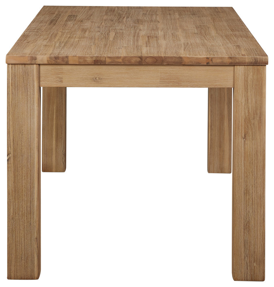 Bedford KD 75" Rect. Dining Table Square Legs, Brushed Smoke