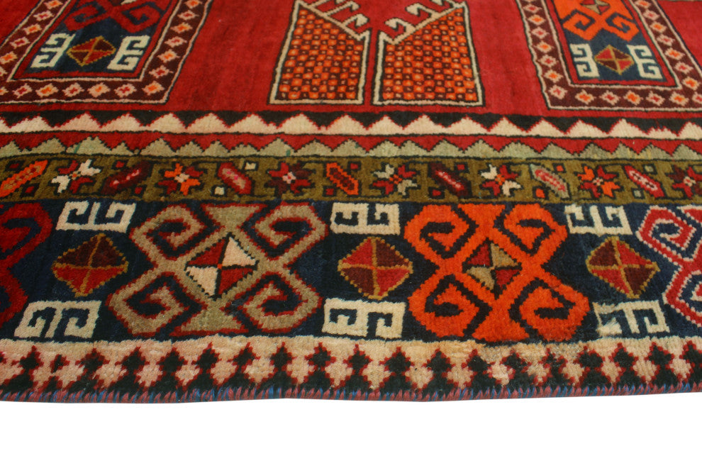 Fine Vintage Distressed Kenia Red/Charcoal Runner, 4'11x10'8
