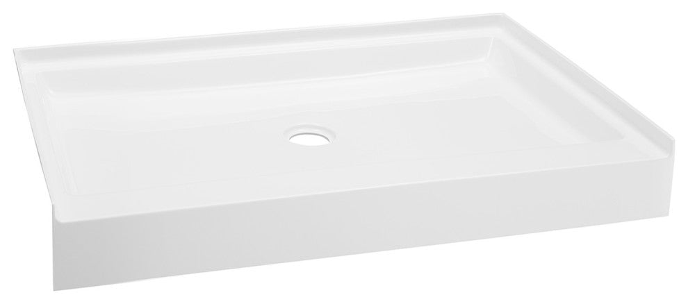 Voltaire 42"x36" Acrylic White, Single-Threshold, Center Drain, Shower Base