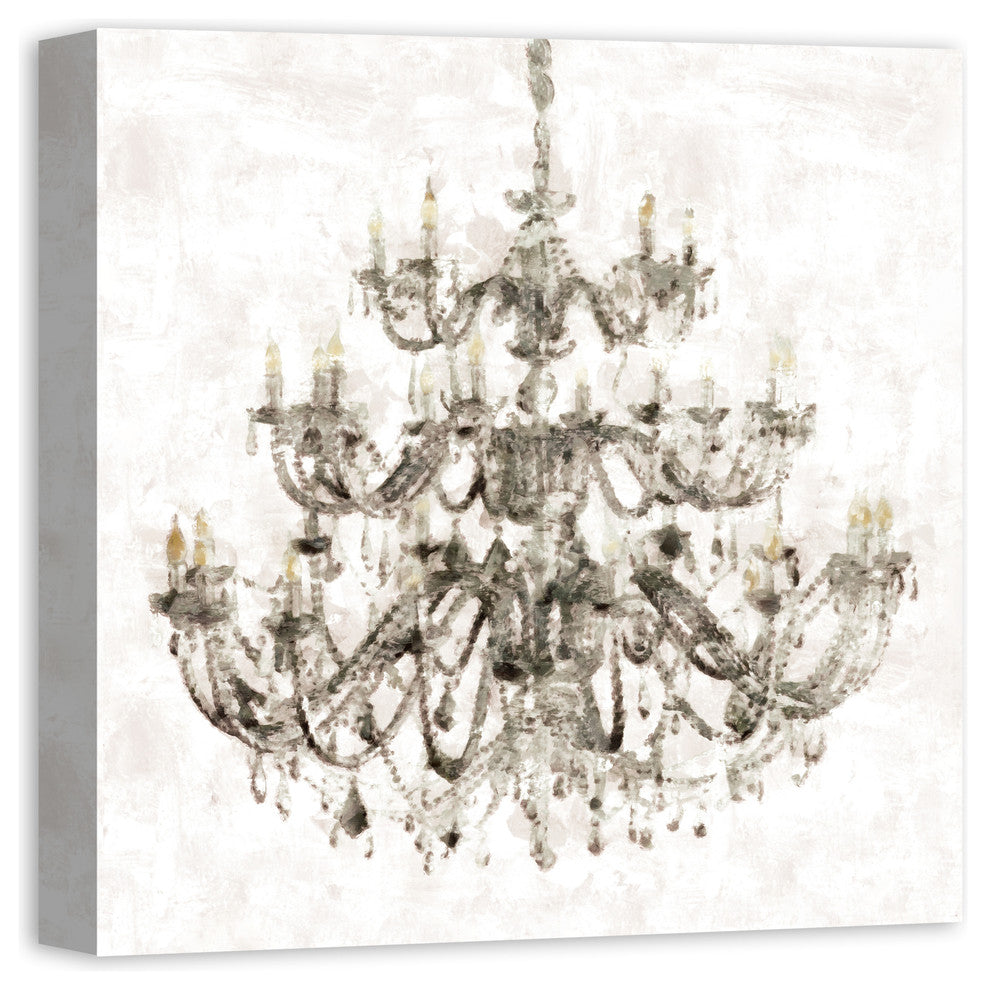 Opulent Chandelier Wall Art, 20"x20", Canvas