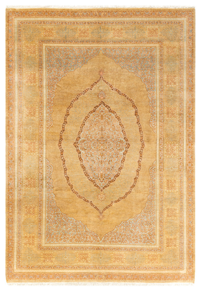Mogul, One-of-a-Kind Hand-Knotted Area Rug Yellow, 6' 3 x 8' 10