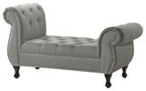 Ipswich Gray Linen Bench