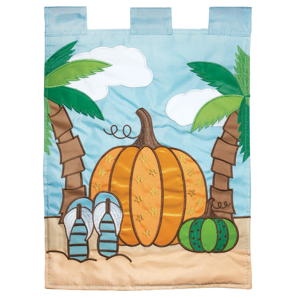 Fall Beach Double Applique Flag